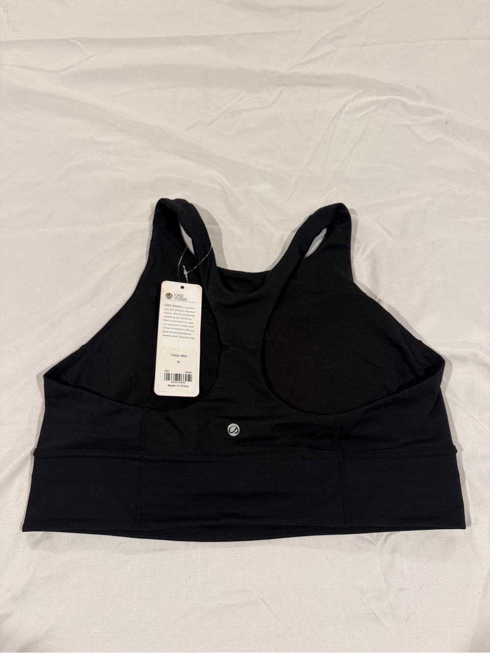 CRZ YOGA Black High-Neck Sports Bra - Picture 3 of 6